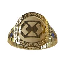 Anel De Formatura De Administração De Empresa Em Ouro 18K