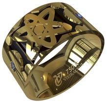 Anel De Formatura De Física Em Ouro 750K