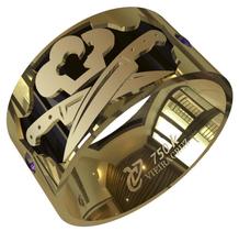 Anel De Formatura De Gastronomia Em Ouro 18k