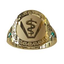 Anel De Formatura De Medicina Veterinária Em Ouro 18K Anel De Formatura De Medicina Veterinária Em Ouro 18K