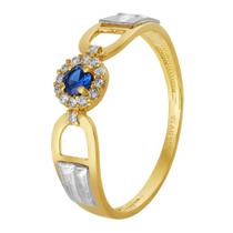 Anel de Formatura de Prata Revestida com Ouro 18K