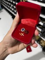 Anel de formatura feminino pedra Azul Safira ( Administração / Engenharia )