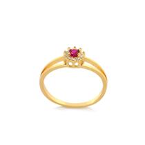 Anel De Formatura Feminino Vermelho Rubi Banhado A Ouro Anel De Formatura Feminino Vermelho Rubi Banhado A Ouro