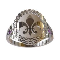 Anel de Formatura Letras Em Prata 950K