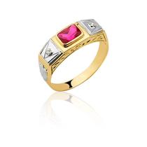 Anel De Formatura Masculino Ouro Duas Cores 18k A23 - MAEHLER Arte Em Joias