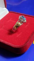 Anel de Formatura Prata 950 Símbolos Ouro 18 Kilates Pedras Zircônia Originais Anel de Formatura Prata 950 Símbolos Ouro 18 Kilates Pedras Zircônia Originais