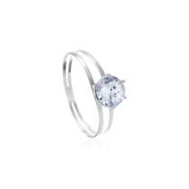 Anel de Formatura Zahar em Prata com 1 pedra Zircônia
