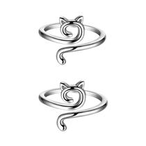 Anel De Guia De Fio Ajustável Para Tricô E Crochê, Dedal, 2 Peças, Ferramentas De Costura Para