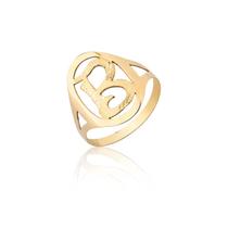 Anel De Letra B Em Ouro 18k Puro Anel De Letra B Em Ouro 18k Puro