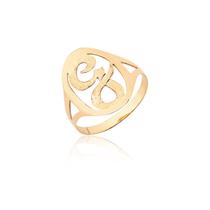 Anel De Letra G Em Ouro 18k Puro