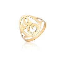 Anel De Letra Ouro 10k