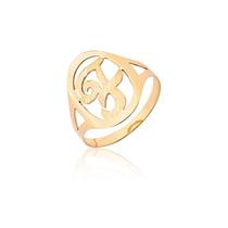 Anel De Letra Ouro 10k