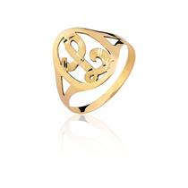 Anel De Letra Ouro 10k