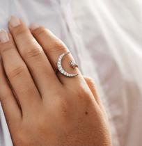 Anel de Lua Prata 925