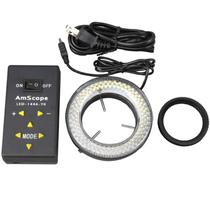 Anel de luz de microscópio Amscope LED-144A 144-LED com adaptador