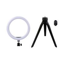 Anel De Luz LED Ajustável Para Selfie Com Tripé Para Gravação De Vídeo Transmissão Ao Vivo