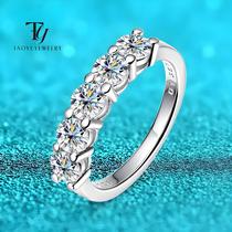 Anel De Moissanite Branco Dourado Feminino 4mm 1.5CT Em Prata Esterlina 925 Para Casamento Anel De Moissanite Branco Dourado Feminino 4mm 1.5CT Em Prata Esterlina 925 Para Casamento
