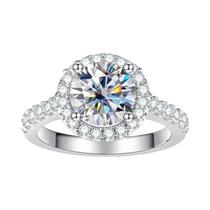 Anel De Moissanite Cinza 1CT Em Prata 925 Para Mulheres, Joias De Moda Para Noivado E Casamento