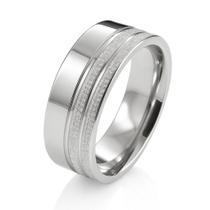 Anel De Namoro Prata 8mm Compromisso Risco Brilhante Casal Anel De Namoro Prata 8mm Compromisso Risco Brilhante Casal