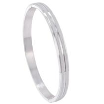 Anel de Namoro Prata Risco Friso Brilho 4mm Casal Namorados Compromisso