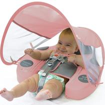 Anel de natação Baby Float Preself Mambobaby com dossel UV rosa