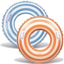 Anel de natação inflável Pool Floats ONEPTY listrado para adultos x2 Anel de natação inflável Pool Floats ONEPTY listrado para adultos x2
