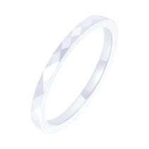 Anel De Noivado Cerâmico Preto E Branco De 2mm Para Mulheres JeeMango Joias Modernas