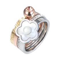 Anel De Noivado E Casamento Em Aço Inoxidável Com Zircônia Cúbica E Design De Flor De Ameixa JR18011 Anel De Noivado E Casamento Em Aço Inoxidável Com Zircônia Cúbica E Design De Flor De Ameixa JR18011