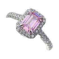 Anel De Noivado E Casamento Feminino Em Prata 925 Com Turmalina Verde Paraíba, Joia Clássica