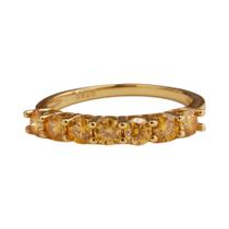 Anel De Noivado E Casamento Feminino Em Prata Esterlina 925 Banhado a Ouro Branco Com Moissanite E - BIJOX STORY