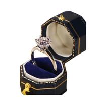 Anel De Noivado E Casamento Solitário Feminino Em Prata Com Zircônia AAAA De 7mm