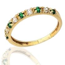 Anel de ouro 18 k Aparador Meia Aliança. - Elegancy Joias Anel de ouro 18 k Aparador Meia Aliança. - Elegancy Joias