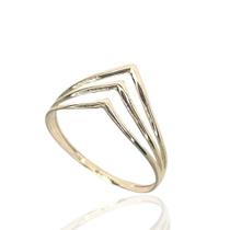 Anel de ouro 18 K Aro Triplo Liso . - Elegancy Joias Anel de ouro 18 K Aro Triplo Liso . - Elegancy Joias