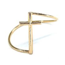 Anel de ouro 18 k Cruz Estampada - Elegancy Joias Anel de ouro 18 k Cruz Estampada - Elegancy Joias