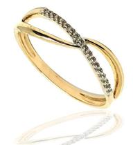 Anel de ouro 18 k Infinito Com Pedras
