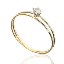 Anel de ouro 18 k Solitario 3 mm . Anel de ouro 18 k Solitario 3 mm .