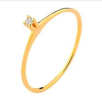 Anel de Ouro 18 k Solitário 3mm