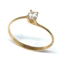 Anel de ouro 18 k Solitario Zirconia Anel de ouro 18 k Solitario Zirconia