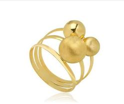 Anel de ouro 18 K Tres Bolas Estampado