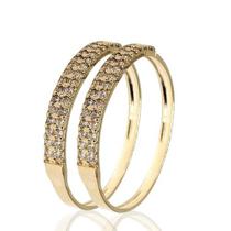 Anel de ouro 18k Aparador Meia Aliança Anel de ouro 18k Aparador Meia Aliança