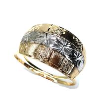 Anel de ouro 18k Branco e Amarelo