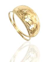 Anel de ouro 18k chapinha escrava
