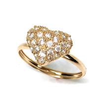 Anel de ouro 18k Chuveiro Coração