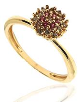 Anel de ouro 18k Chuveiro Anel de ouro 18k Chuveiro