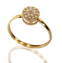 Anel de ouro 18k Chuveiro Zirconia Anel de ouro 18k Chuveiro Zirconia