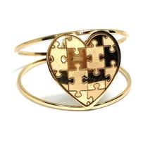 Anel de ouro 18k Coração Autismo Laser . - Elegancy Joias Anel de ouro 18k Coração Autismo Laser . - Elegancy Joias