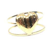 Anel de ouro 18k Coração