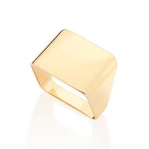 Anel de ouro 18k feminino quadrado liso rommanel 513455