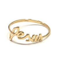 Anel de ouro 18k Jesus