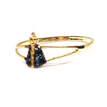 Anel de ouro 18k Nossa Senhora Aparecida com pedras Anel de ouro 18k Nossa Senhora Aparecida com pedras